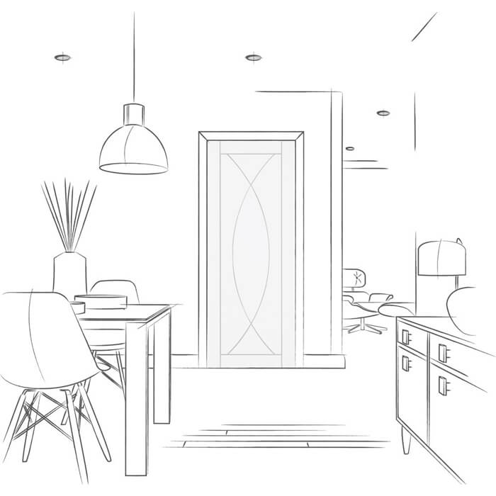 XL Joinery Pesaro White Primed 5-Panels Internal Fire Door