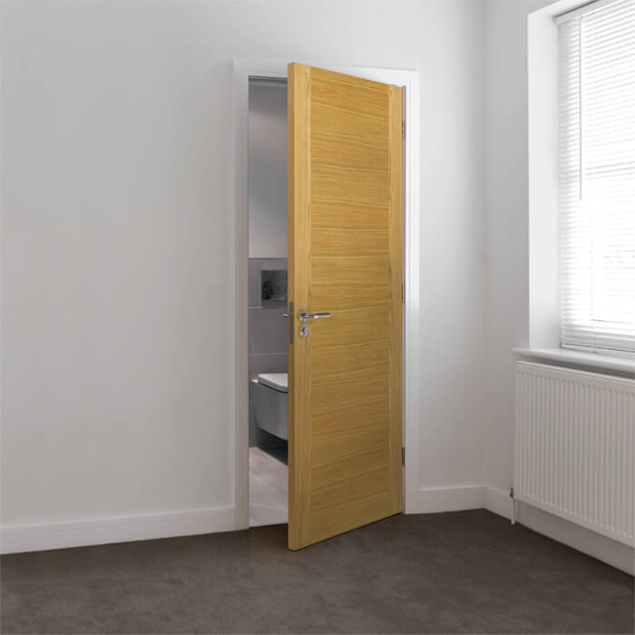 JB Kind Ostria Pre-Finished Oak 1-Panel Internal Door