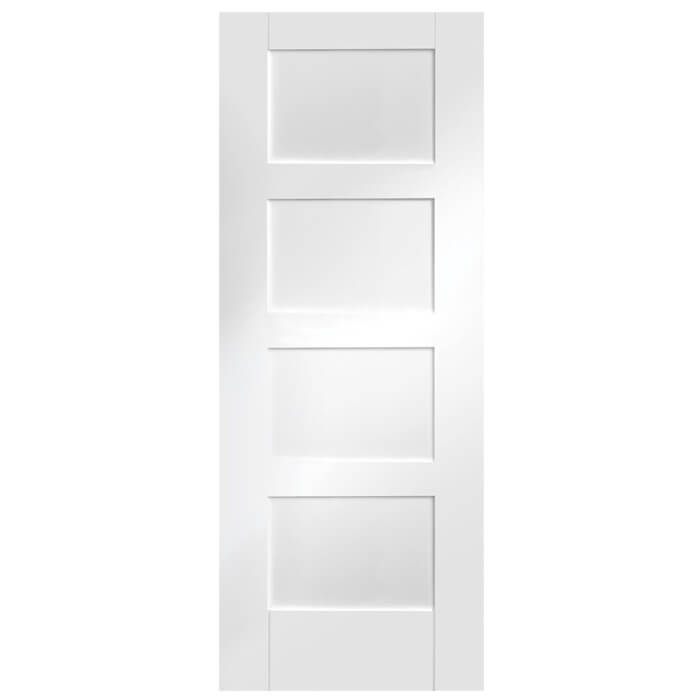 XL Joinery Shaker White Primed 4-Panels Internal Fire Door