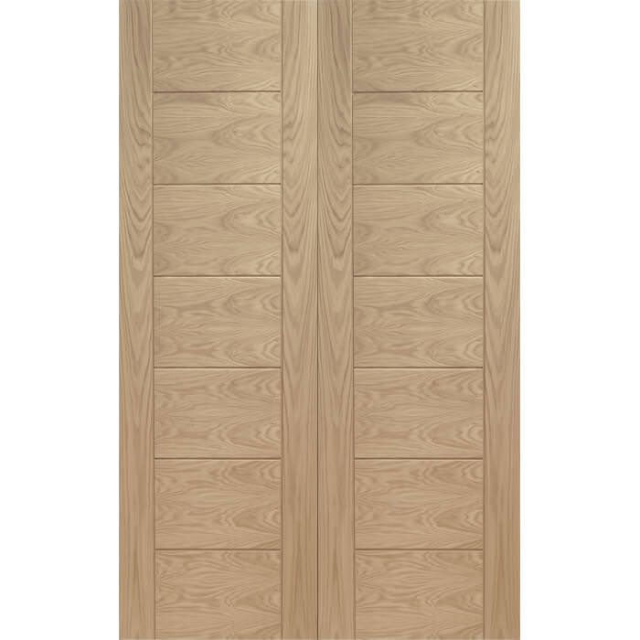 XL Joinery Palermo Un-Finished Oak 14-Panels Internal Door Pair