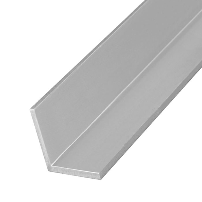 Rothley Stainless Steel Effect Aluminium Equal Sided Angle 15mm x 1 Mitre