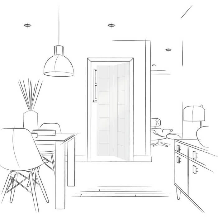 XL Joinery Palermo White Primed 14-Panels Internal Bi-Fold Door