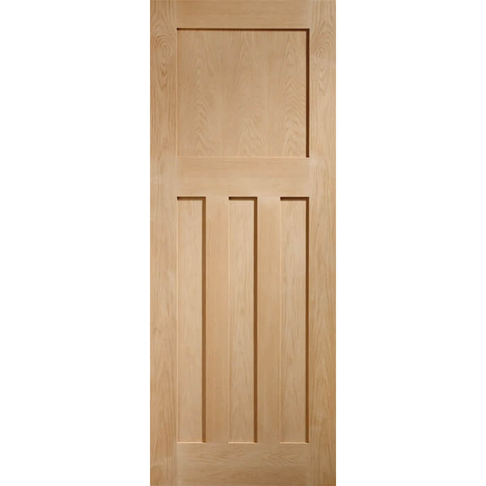 XL Joinery DX Un-Finished Oak 4-Panels Internal Door