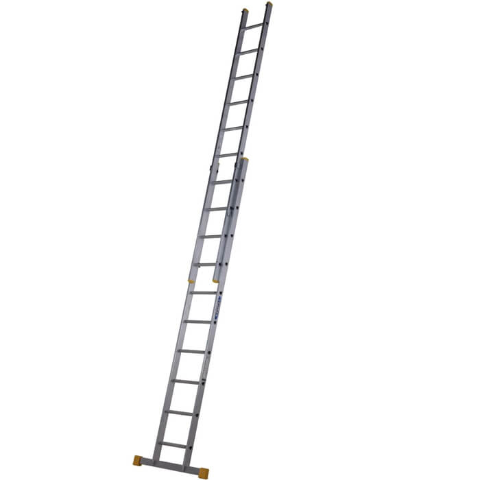 Werner Box Section Double Extension Aluminium Ladder