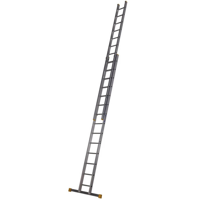 Werner Box Section Double Extension Aluminium Ladder