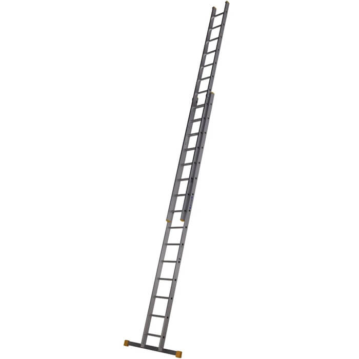 Werner Box Section Double Extension Aluminium Ladder