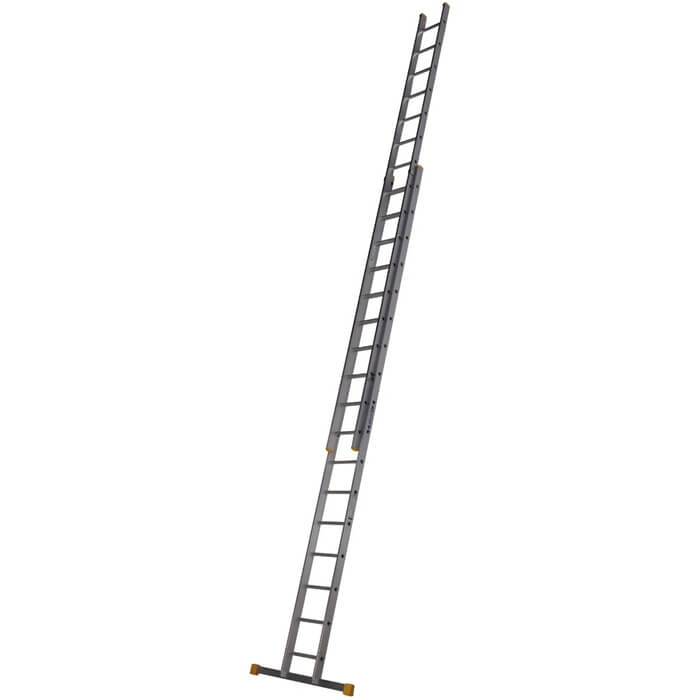 Werner Box Section Double Extension Aluminium Ladder