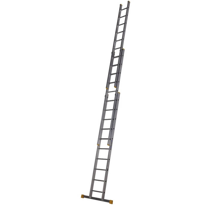 Werner Box Section Triple Extension Aluminium Ladder