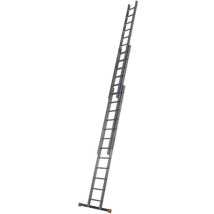 Werner Box Section Triple Extension Aluminium Ladder