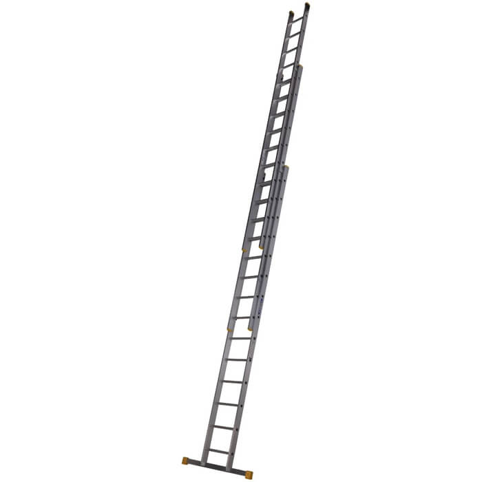 Werner Box Section Triple Extension Aluminium Ladder