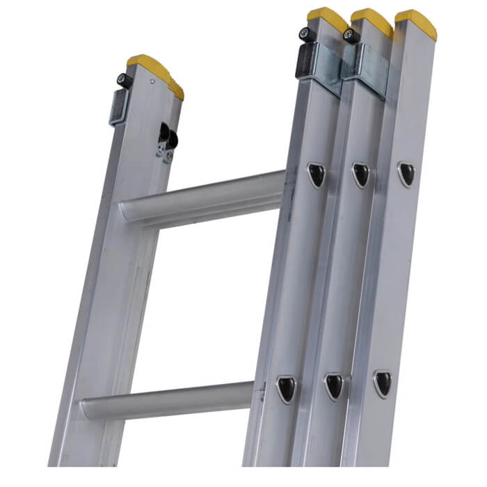 Werner Box Section Triple Extension Aluminium Ladder