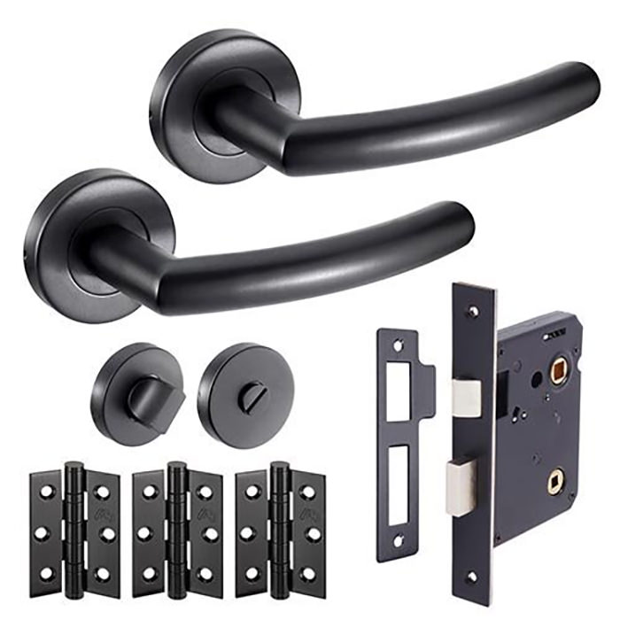 JB Kind Raven Matte Black Door Handle Latch Pack