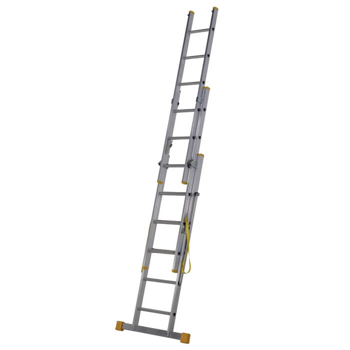 Werner Box Section Triple Extension Plus X4 Aluminium Stepladders