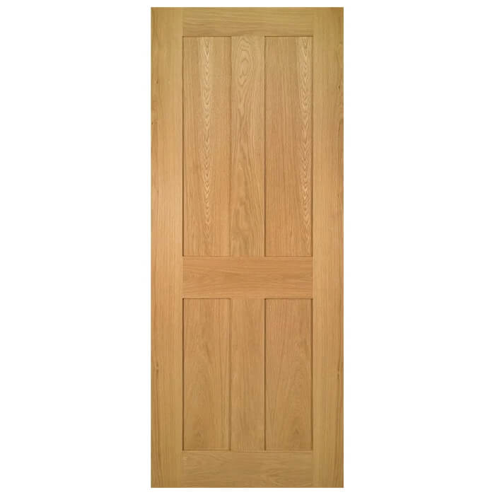 Deanta Eton Un-Finished Oak 4-Panels Internal Door