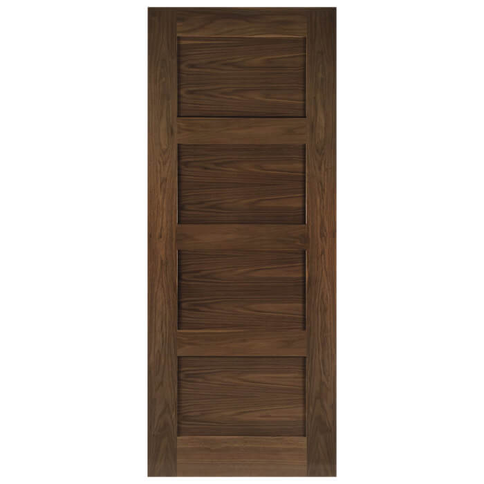 Deanta Coventry Pre-Finished Walnut 4-Panels Internal Fire Door