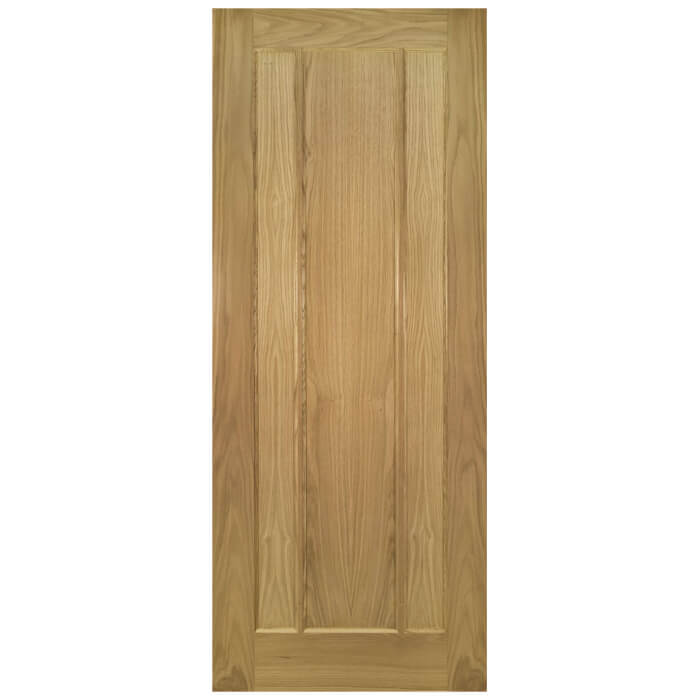 Deanta Norwich Un-Finished Oak 3-Panels Internal Door