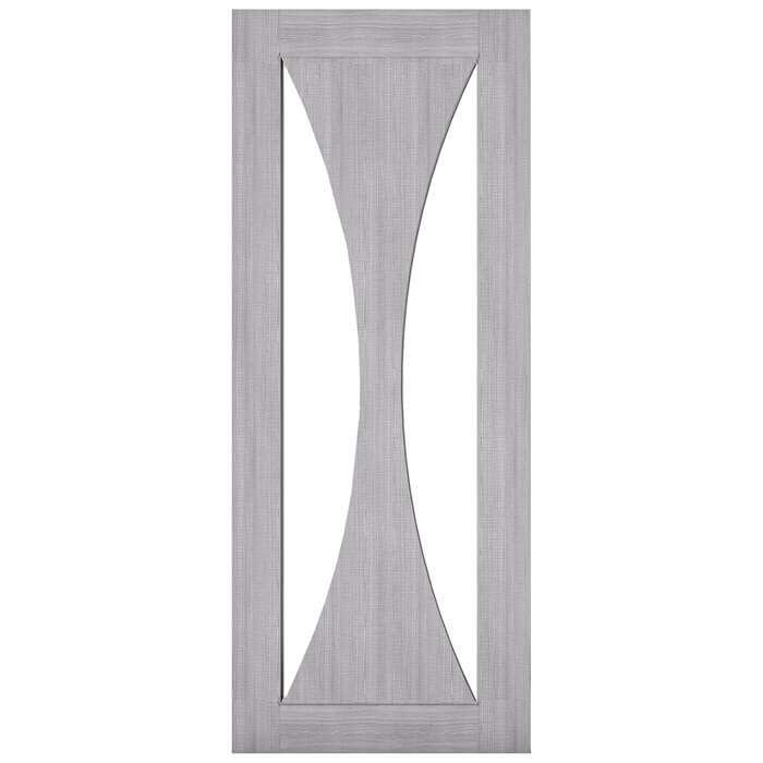 Deanta Sorrento Pre-Finished Light Grey Ash 1-Panel 2-Lites Internal Glazed Door