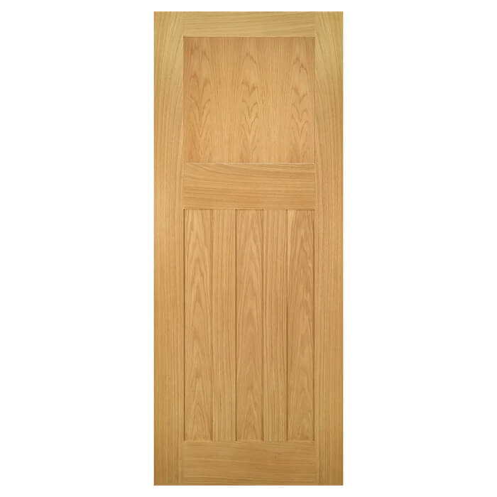 Deanta Cambridge Un-Finished Oak 4-Panels Internal Door