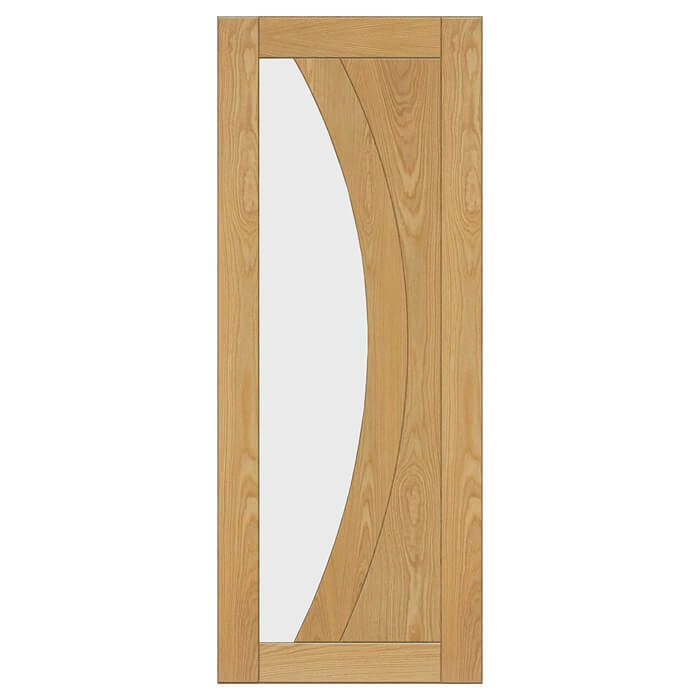 Deanta Ravello Pre-Finished Oak 2-Panels 1-Lite Internal Glazed Door