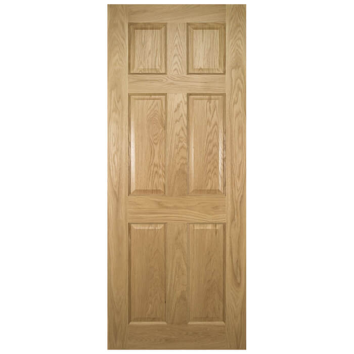 Deanta Oxford Pre-Finished Oak 6-Panels Internal Door