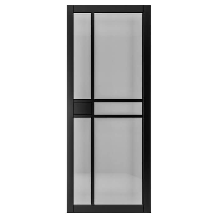 Deanta Dalston Pre-Finished Black 5-Lites Internal Tinted Glazed Door