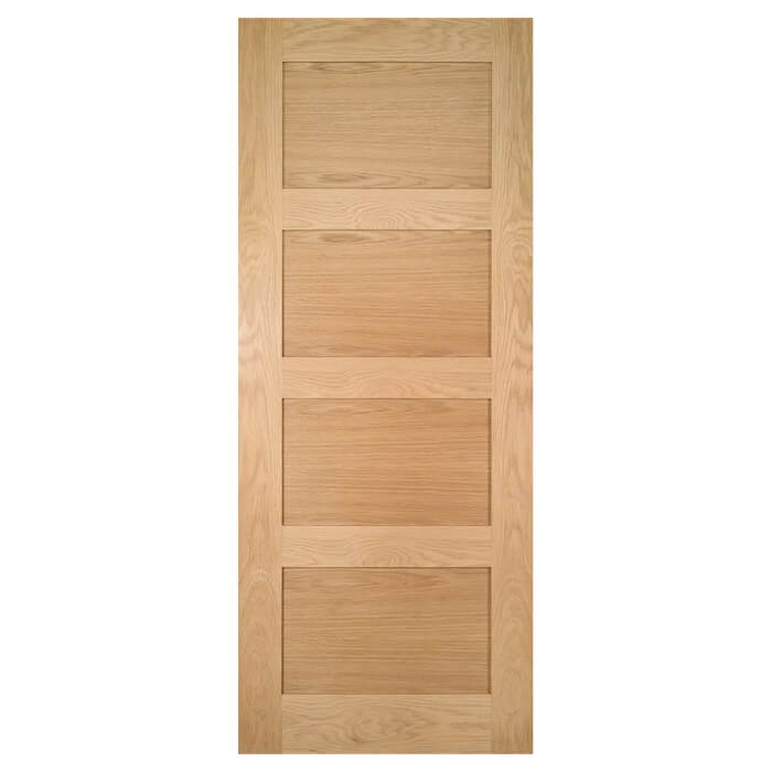 Deanta Coventry Pre-Finished Oak 4-Panels Internal Door