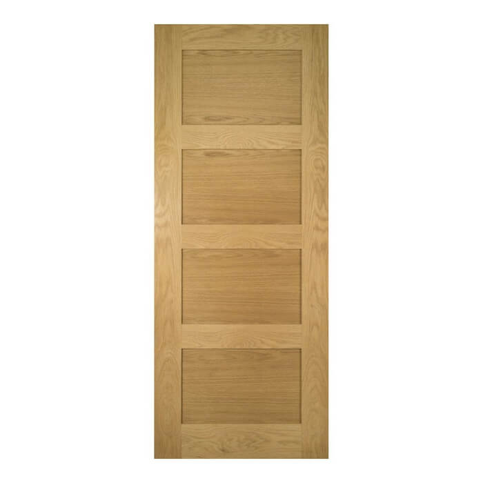 Deanta Coventry Un-Finished Oak 4-Panels Internal Fire Door