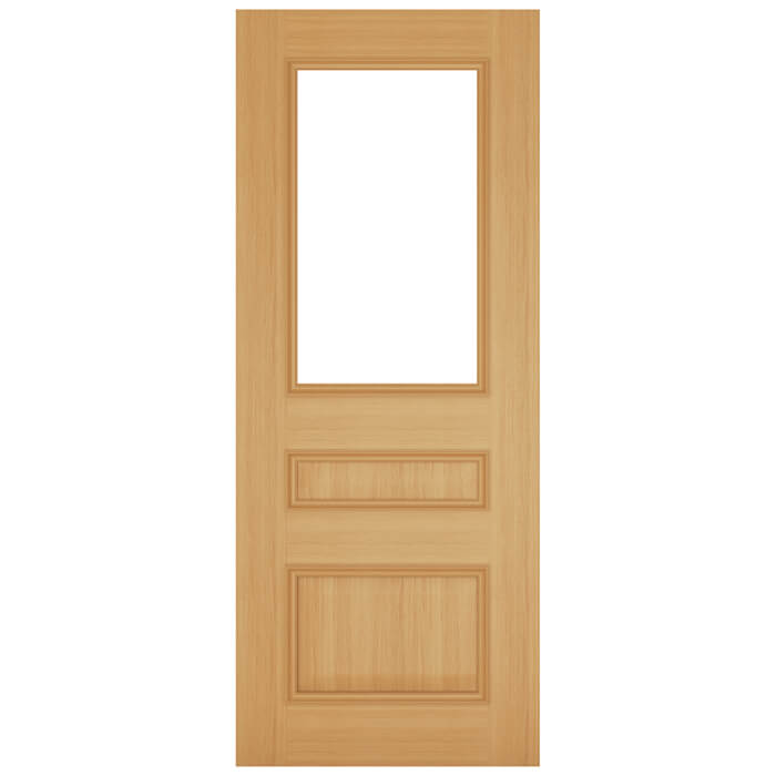 Deanta Windsor Pre-Finished Oak 2-Panels 1-Lite Internal Glazed Door