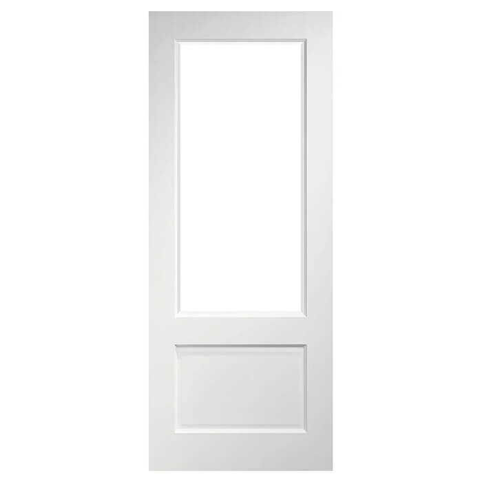 Deanta Madison White Primed 1-Panel 1-Lite Internal Glazed Door