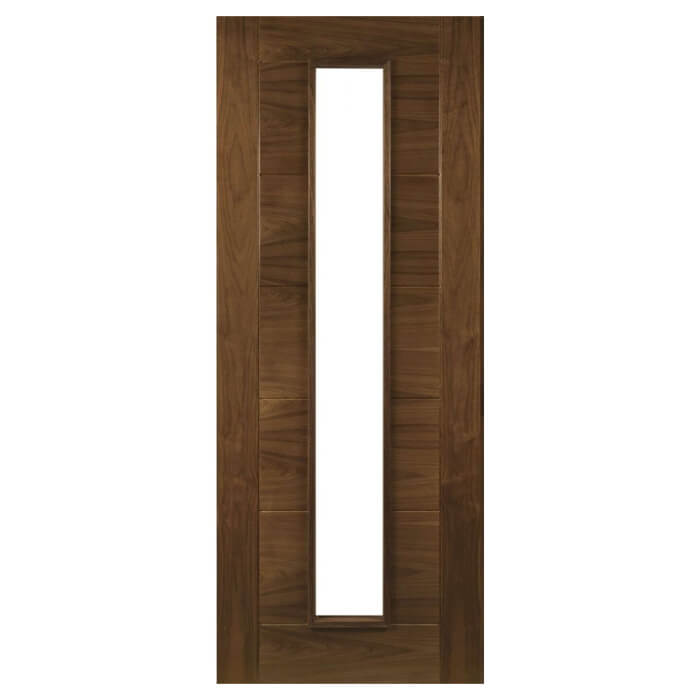 Deanta Seville Pre-Finished Walnut 7-Panels 1-Lite Internal Glazed Door