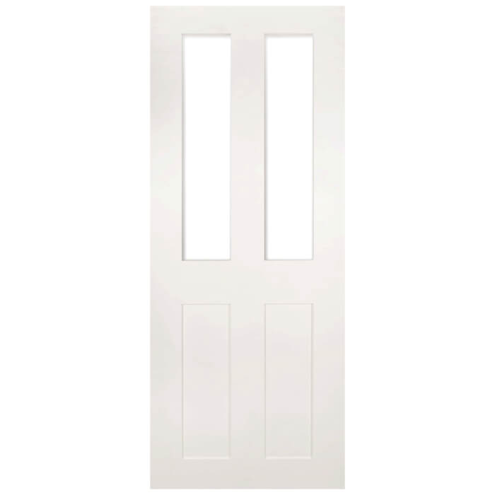 Deanta Eton White Primed 2-Panels 2-Lites Internal Glazed Door