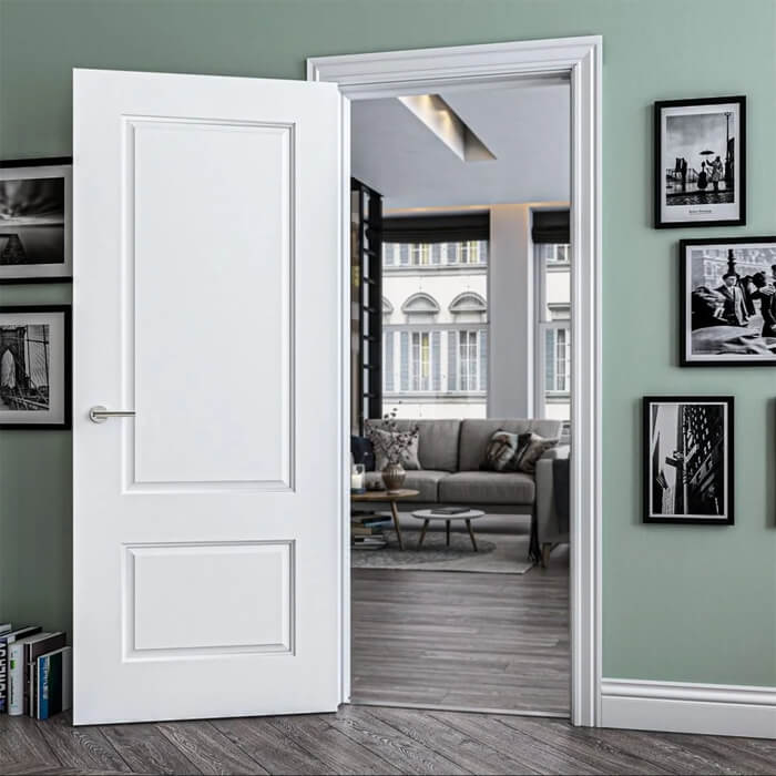 Deanta Madison White Primed 2-Panels Internal Door