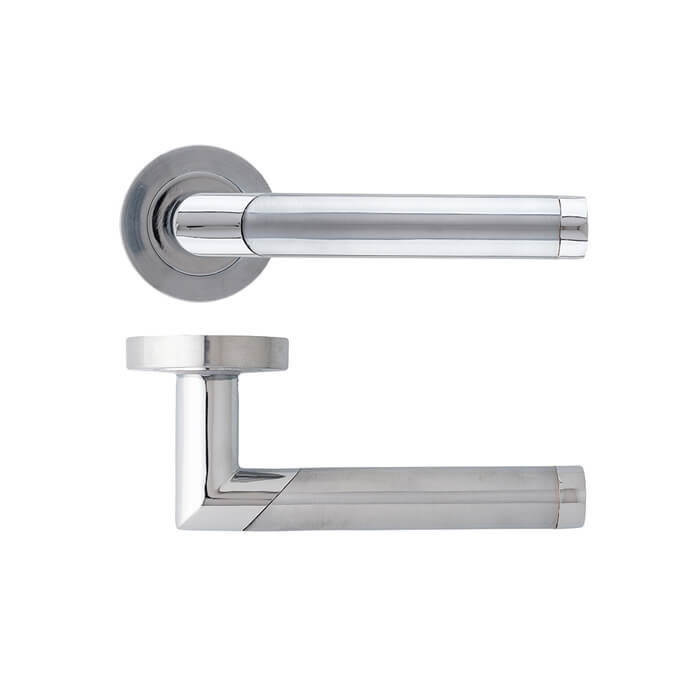 Deanta Augustus Matt Polished Chrome Door Handle