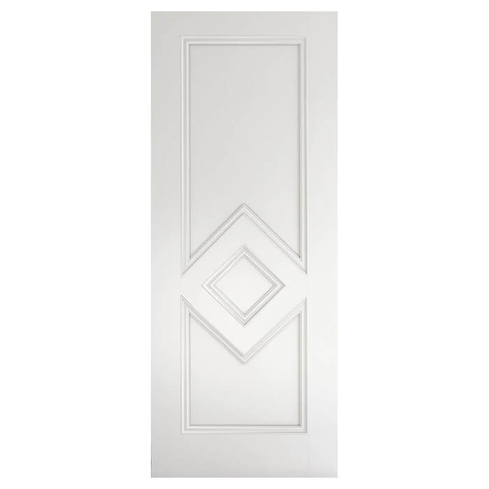 Deanta Ascot White Primed 3-Panels Internal Door