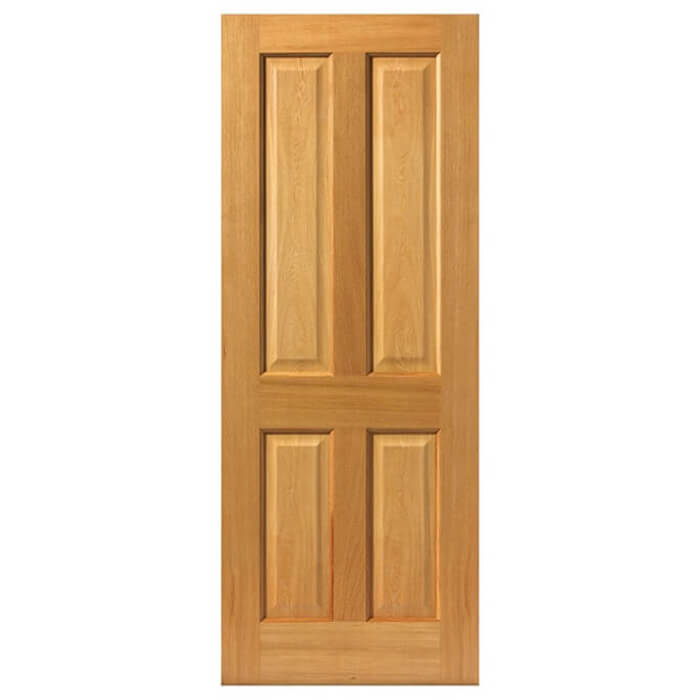 JB Kind Sherwood Pre-Finished Oak 4-Panels Internal Fire Door