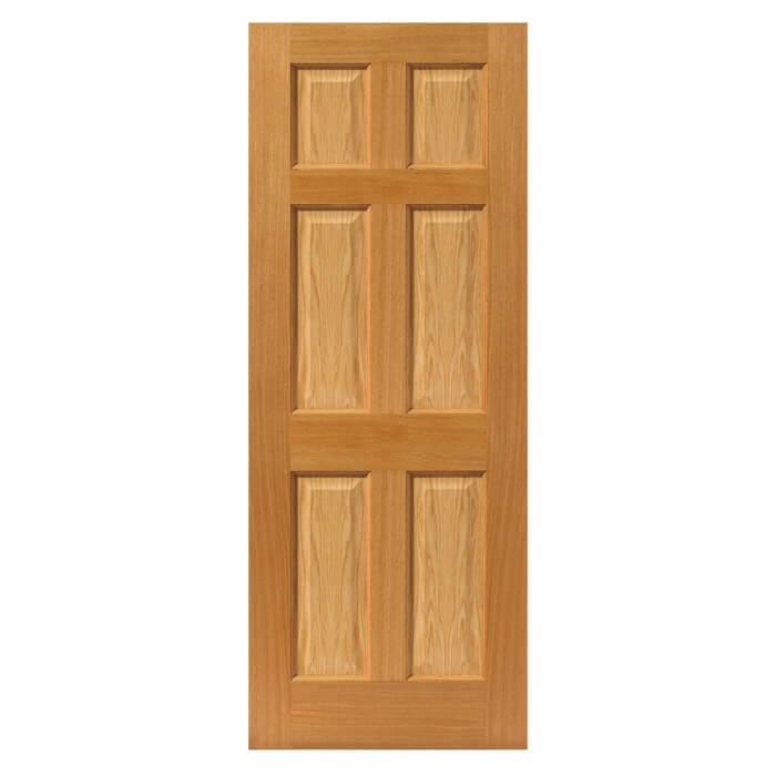 JB Kind Grizedale Pre-Finished Oak 6-Panels Internal Door