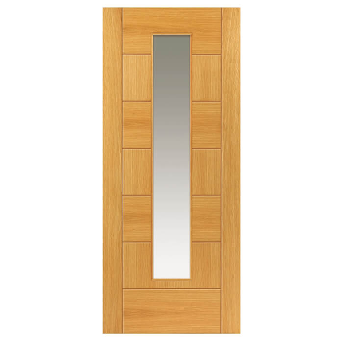 JB Kind Sirocco Pre-Finished Oak 7P 1L Internal Glazed Door