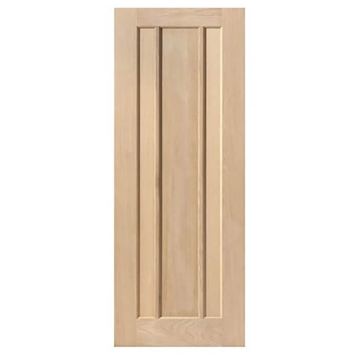 JB Kind Eden Un-Finished Oak 3-Panels Internal Door