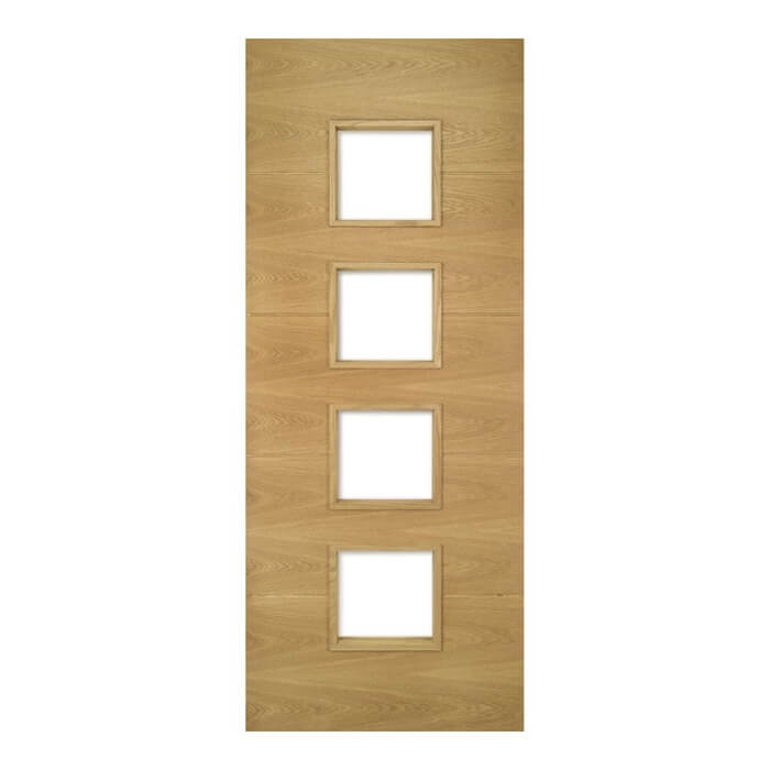 Deanta Augusta Pre-Finished Oak 5-Panels 4-Lites Internal Glazed Door