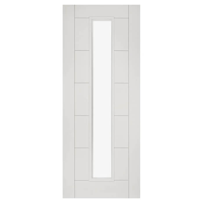 Deanta Seville White Primed 7-Panels 1-Lite Internal Glazed Door