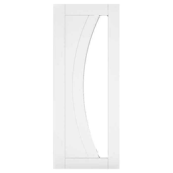 Deanta Ravello White Primed 2-Panels 1-Lite Internal Glazed Door