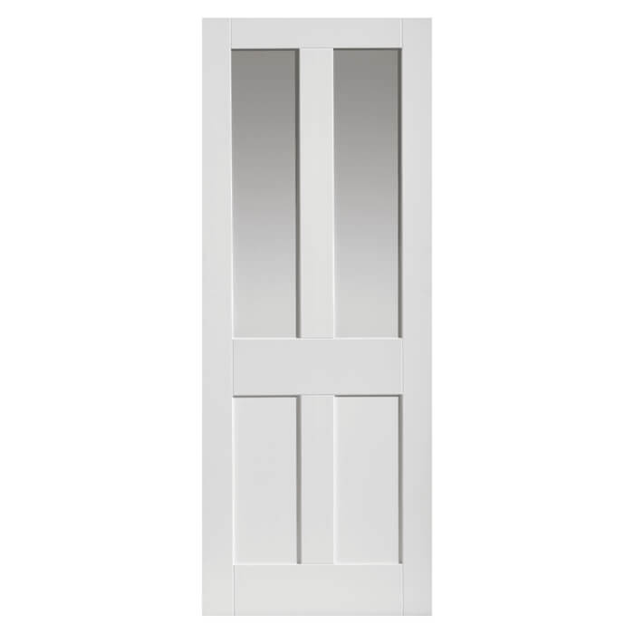 JB Kind Rushmore White Primed 2-Panels 2-Lites Internal Glazed Door