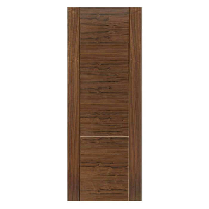 JB Kind Mistral Pre-Finished Walnut 3-Panels Internal Door