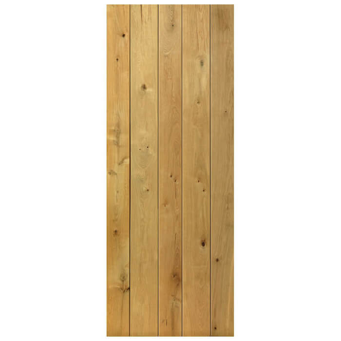 JB Kind Rustic Un-Finished Oak 3-Panels Internal Door