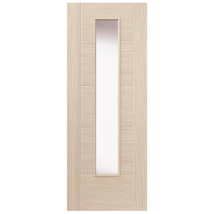 JB Kind Tigris Pre-Finished Ivory 5-Panels 1-Lite Laminate Internal Glazed Door