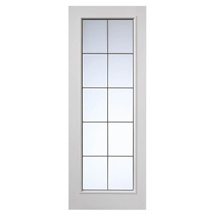 JB Kind Decima White Primed 10-Lites Internal Glazed Door