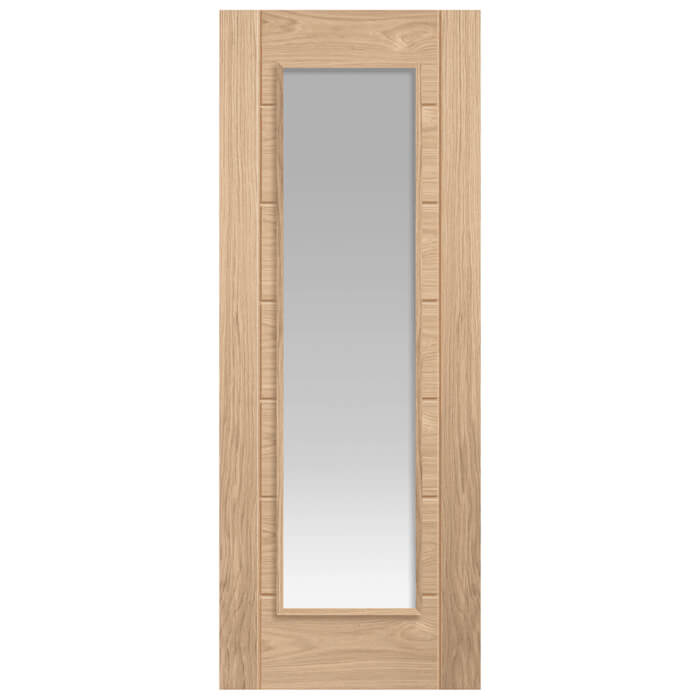 JB Kind Palomino Un-Finished Oak 7-Panels 1-Lite Internal Glazed Door