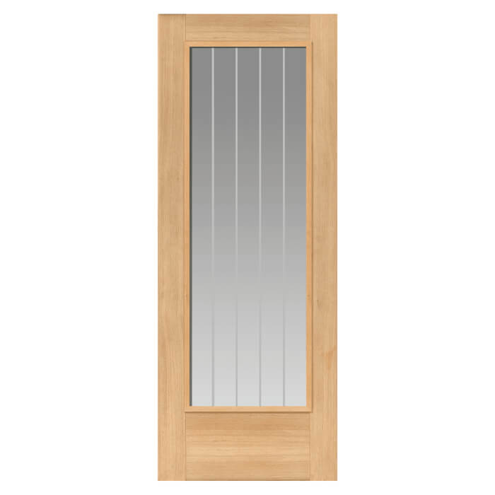 JB Kind Thames Un-Finished Oak 1-Lite Internal Glazed Fire Door