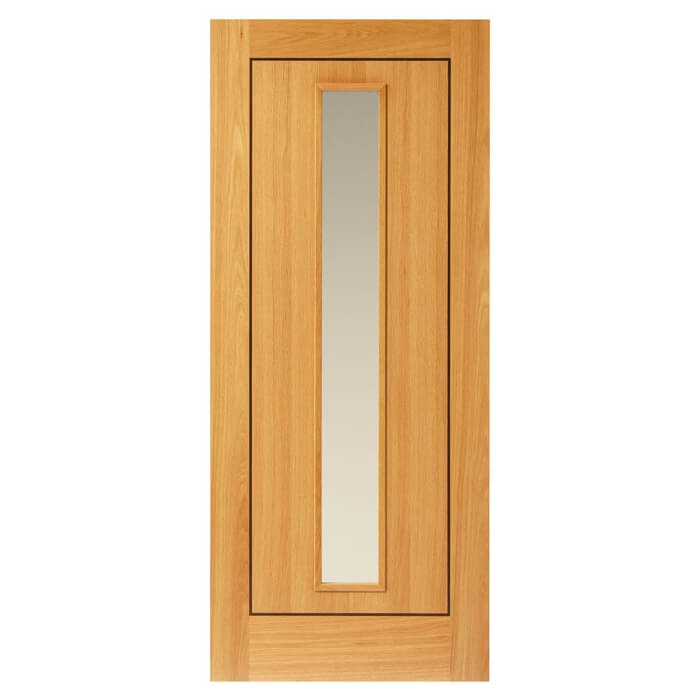 JB Kind Spencer Pre-Finished Oak 1-Panel 1-Lite Internal Glazed Door