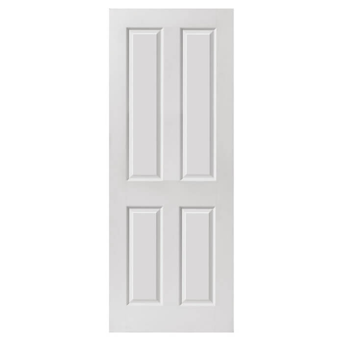 JB Kind Canterbury Smooth White Primed 4-Panels Internal Door